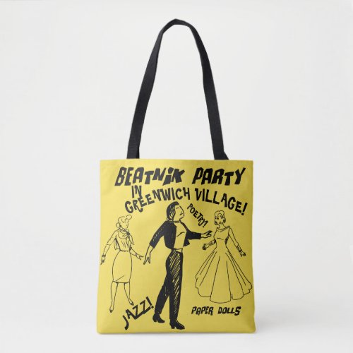 Beatnik Party in Greenwich Village Paper Dolls Tote Bag