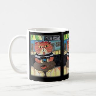 Beatnik Poet Kitty Coffeehouse Folk Art Fun