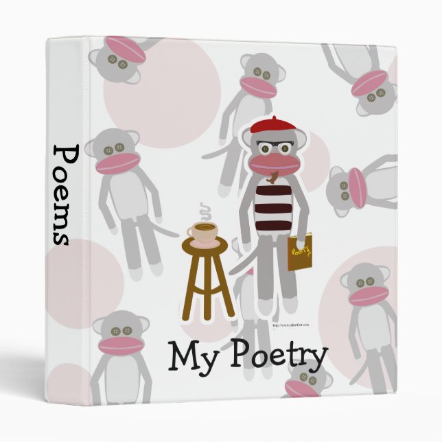 Beatnik Sock Monkey Binder (Front/Spine)