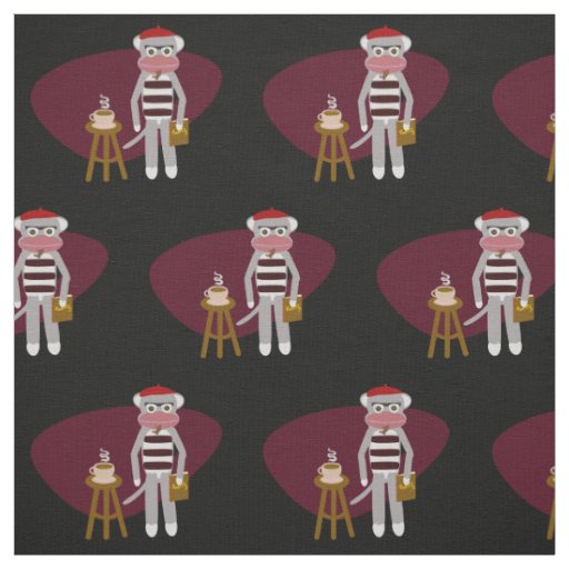 Beatnik Sock Monkey Fabric