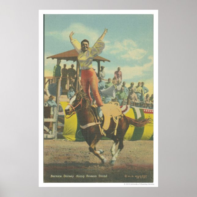 Beatrice Cooper doing a Roman Stand. Poster (Front)