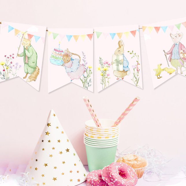 Beatrix Peter the Rabbit Baby Shower Bunting Flags (Creator Uploaded)