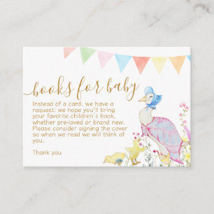 Beatrix Peter the Rabbit Woodland Baby Shower Enclosure Card