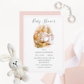 Beatrix Potter Peter Rabbit Watercolor Baby Shower Invitation Zazzle