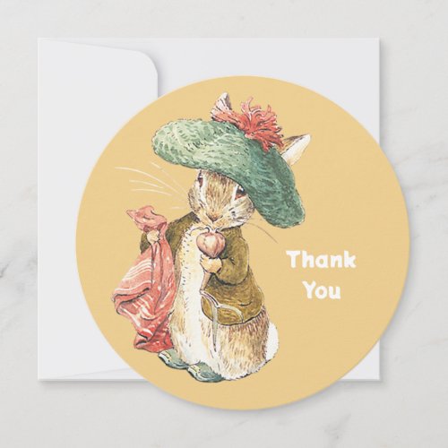 Beatrix Potter Benjamin Bunny Vintage  Thank You Card