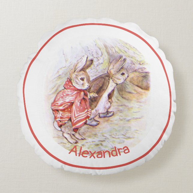 Beatrix Potter Bunnies  Round Pillow (Front)
