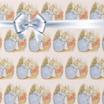 Beatrix Potter Bunny Peach Wrapping Paper<br><div class="desc">Adorable Beatrix Potter wrapping paper with a pale peach background. So cute.  Perfect for baby shower gifts.</div>