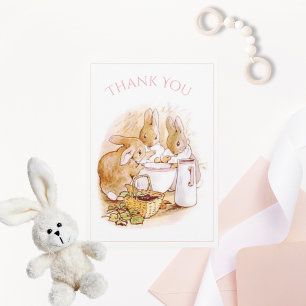 Beatrix Potter Bunny Rabbit Baby Shower Thank You Card