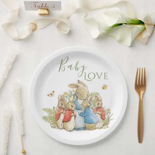 Beatrix Potter Bunny Rabbit Gender Neutral Shower Paper Plates