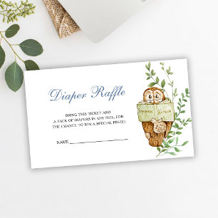 Beatrix Potter Character Baby Shower Diaper Raffle Enclosure Card