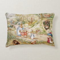 Beatrix Potter Cute Peter and Friends Accent Pillow