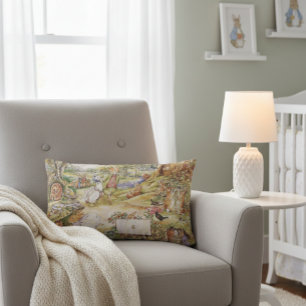 Beatrix Potter Cute Peter and Friends Lumbar Pillow