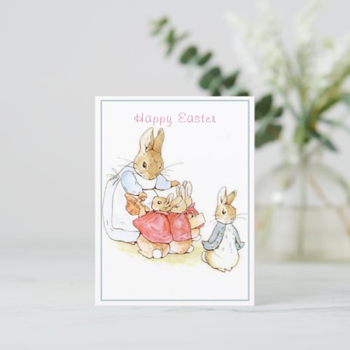 Beatrix Potter Happy Easter Postcard