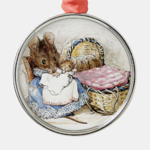 Beatrix Potter, Hunca Munca, Mother Mouse Metal Ornament