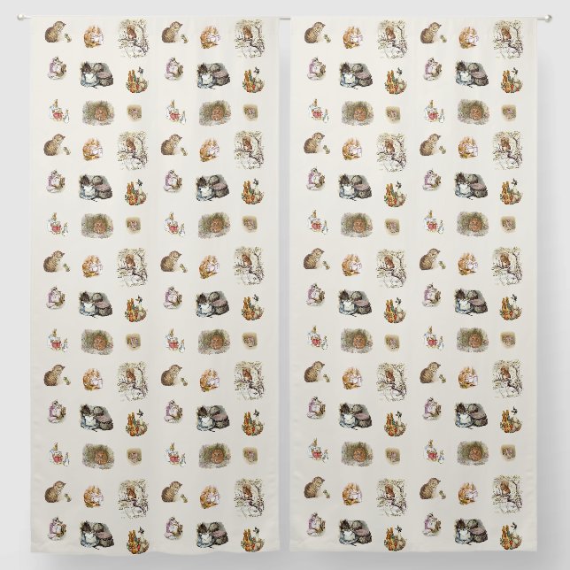 Beatrix Potter Illustrations Pattern Blackout Curtains (Pair)