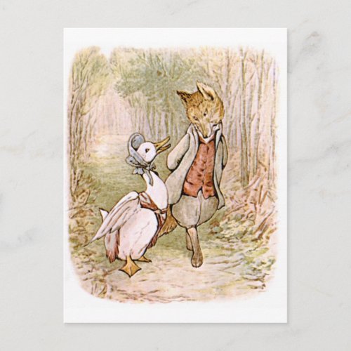 Beatrix Potter Jemima Puddle Duck Mr Tod Postcard