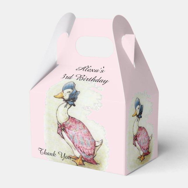Beatrix Potter, Jemima Puddle Duck, Personalized Favor Boxes (Back Side)