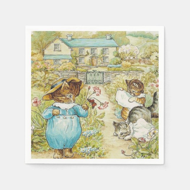 Beatrix Potter Kittens  Napkins (Front)