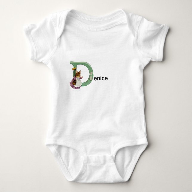 Beatrix Potter Letter D Toddler & Baby Name Shirt (Front)