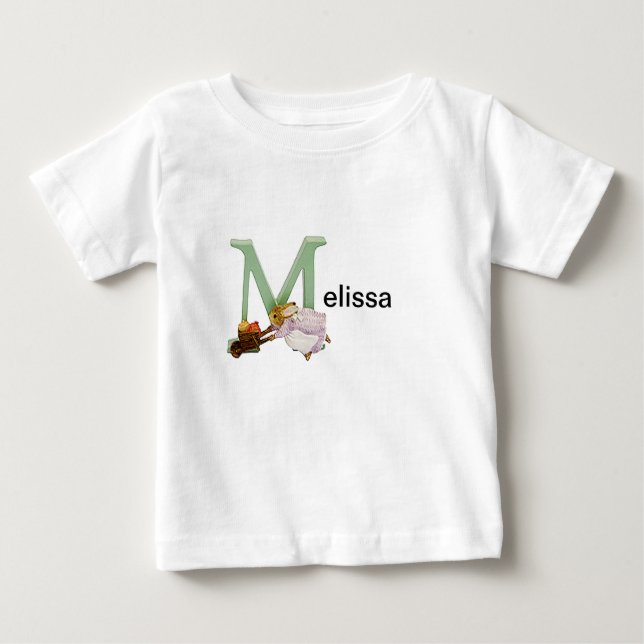 Beatrix Potter Letter M Toddler & Baby Name Shirt (Front)