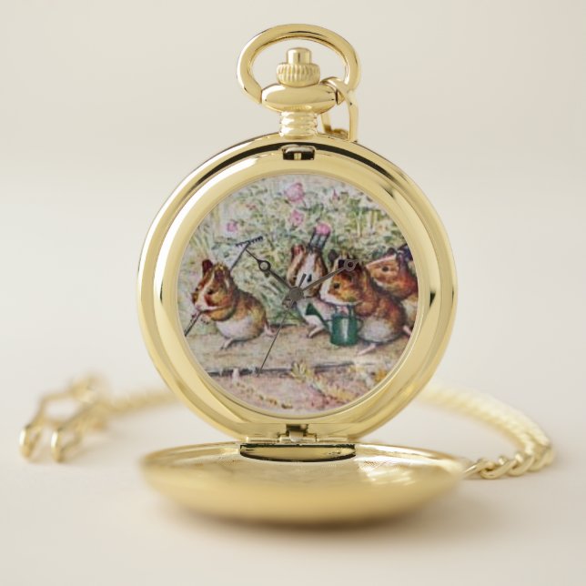 BEATRIX POTTER MICE Pocket Watch (Inside)