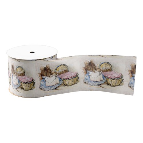 Beatrix Potter Momma Mouse Babies Custom Grosgrain Ribbon