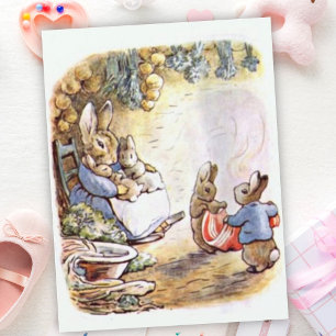 Beatrix Potter Mommy and Twins from Benjamin Bunny Postcard
