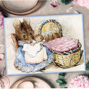 Beatrix Potter Mother and Baby Mice Note Card