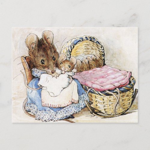 Beatrix Potter Mother and Baby Mice Postcard