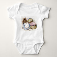 Beatrix Potter, Mother Mouse and Babies Baby Bodysuit