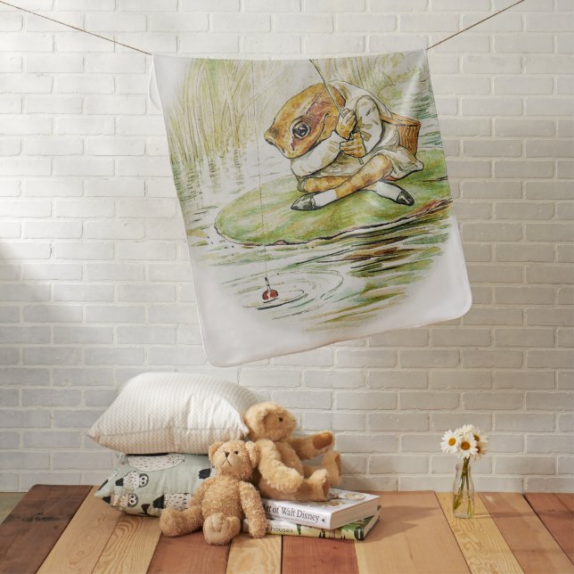 Beatrix Potter Mr. Jeremy Fisher Baby Blanket (In Situ)