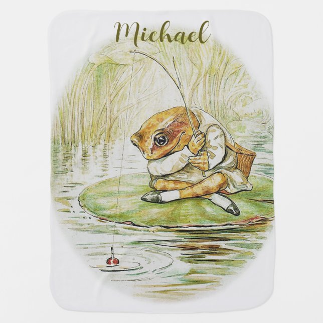 Beatrix Potter Mr. Jeremy Fisher Baby Blanket (Front)