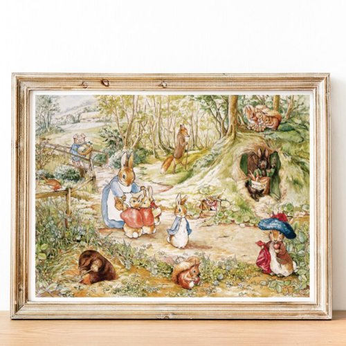 Beatrix Potter Peter and Friends Forest Walk Poster