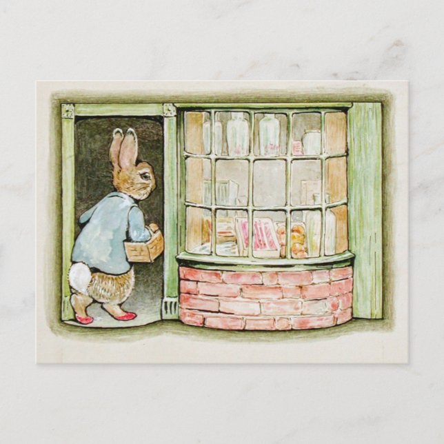 Beatrix Potter Peter Goes to the Market Postcard (Front)