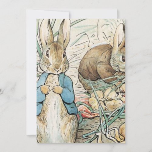 Beatrix Potter Peter Rabbit And Benjamin Bunny Invitation