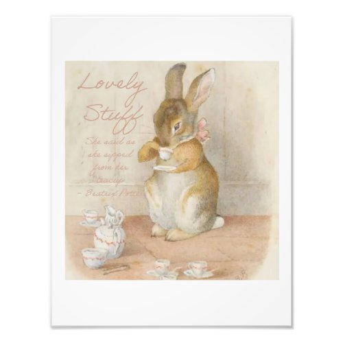 Beatrix Potter Peter Rabbit Bunnys Tea Party Photo Print