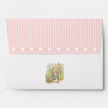 Beatrix  Potter Peter Rabbit Pink Baby Shower Envelope
