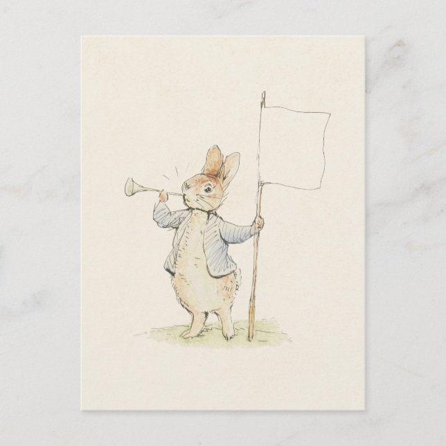 Beatrix Potter Peter Rabbit Vintage Bunny Print Postcard (Front)