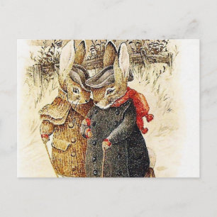 Beatrix Potter - Peter Rabbit Winter Walk Postcard