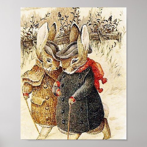 Beatrix Potter _ Peter Rabbit Winter Walk Poster