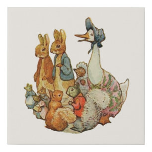 Beatrix Potter Peter the Rabbit and Animal Friends Faux Canvas Print