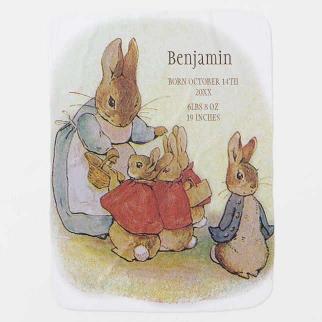 Beatrix Potter Peter the Rabbit  Baby Blanket (Front)