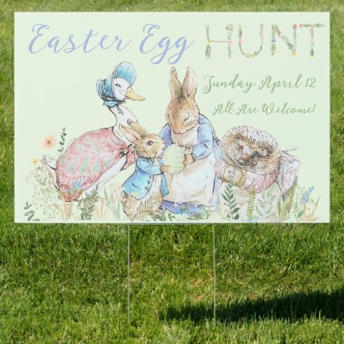 Beatrix Potter Peter the Rabbit Easter Egg Hunt Sign