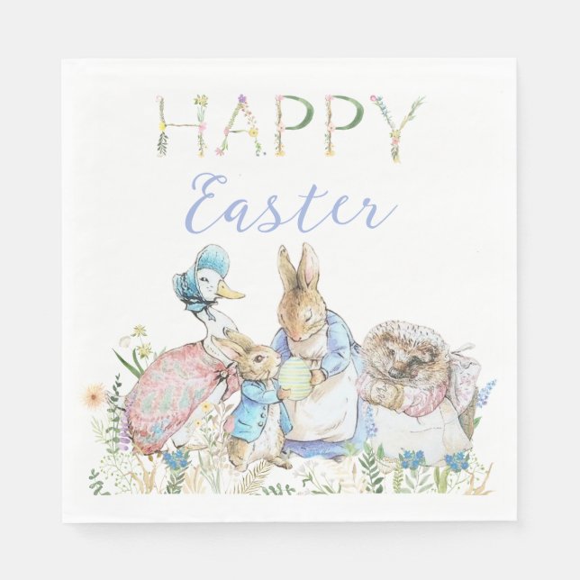 Beatrix Potter Peter the Rabbit Easter Paper Napkins (Front)