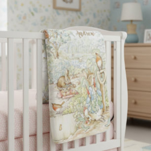 Beatrix Potter Peter the Rabbit Personalized Baby Blanket