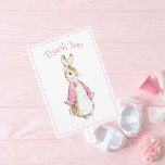 Beatrix Potter Pink Baby Shower Thank You<br><div class="desc">Cute Beatrix Potter pink bunny baby shower thank you note.  So simple and sweet.  Perfect for your “Thank you” cards for any occasion.</div>