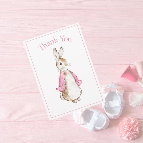 Beatrix Potter Pink Baby Shower Thank You