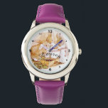 Beatrix Potter, Rabbits, Milk & Berries Custom Watch<br><div class="desc">Three cute little Rabbits are enjoying Raspberries and milk. Art by Beatrix Potter from her children's story books.</div>