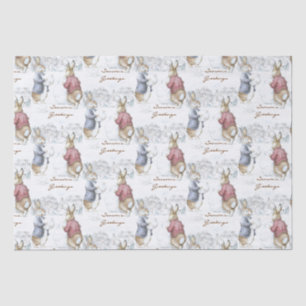 Beatrix Potter Snowman and Bunnies Holiday Tissue Paper