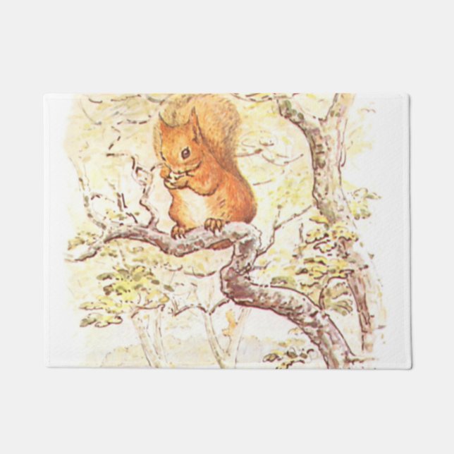 Beatrix Potter Squirrel Illustration Doormat (Front)